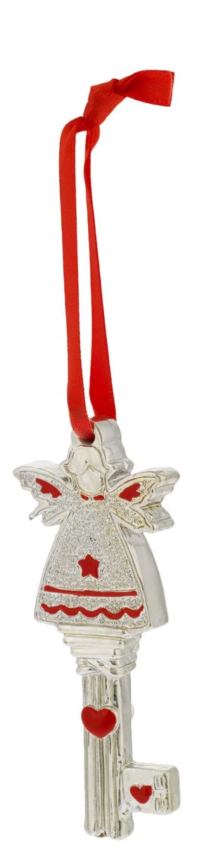 Chiavetta portafortuna natalizia angelo rosso
